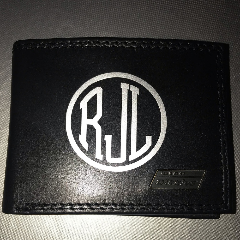 Custom Leather Wallet. Personalized!
